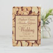 Rustic Wood Heart Wedding Kaart (Staand voorkant)