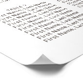 Rustic Wood Heart Wedding Seating Chart Poster (Hoek)