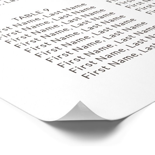 Rustic Wood Heart Wedding Seating Chart Poster (Hoek)