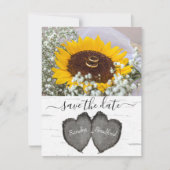 Rustic Wood Hearts Aspen foto Bedankkaart (Voorkant)