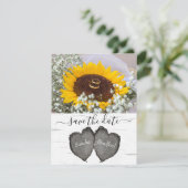 Rustic Wood Hearts Aspen foto Bedankkaart (Staand voorkant)