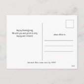 Rustic Wood Herfst Eenvoudige Thanksgiving familie Feestdagenkaart (Achterkant)