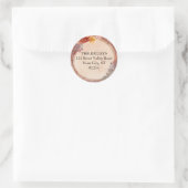 Rustic Wood Herfst Flowers Return Address Sticker (Tas)