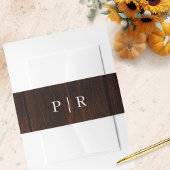 Rustic Wood Herfst Green Wedding Uitnodigingen Wikkel