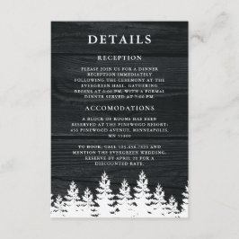 Rustic Wood Herfst Herfst Winter Wedding QR Code Informatiekaartje