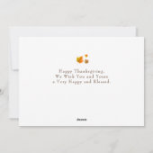 Rustic Wood Herfst Thanksgiving familie 3 foto Feestdagenkaart (Achterkant)