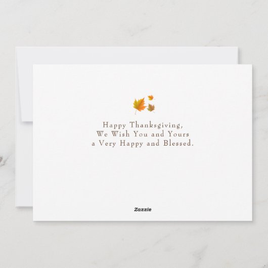 Rustic Wood Herfst Thanksgiving familie 3 foto Feestdagenkaart (Achterkant)