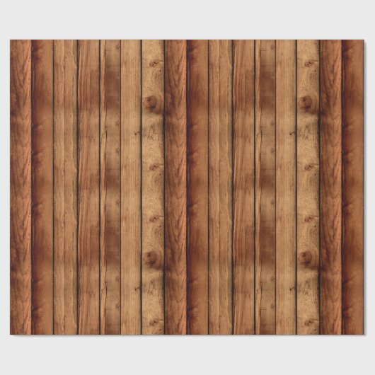 Rustic Wood Holiday Cadeaupapier (Vlak)