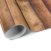 Rustic Wood Holiday Cadeaupapier (Rol Hoek)