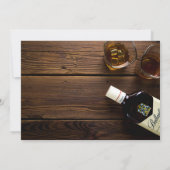 Rustic Wood Holiday Party-kaart Save The Date (Achterkant)