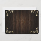 Rustic Wood Holly Gelukkig Nieuwjaar met vrolijk k Feestdagenkaart (Achterkant)