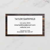 Rustic Wood Holo Scissors Hair & Makeup Trendy Visitekaartje (Achterkant)