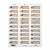 Rustic Wood Horse Equestrian Centre Etiket (Full Sheet)