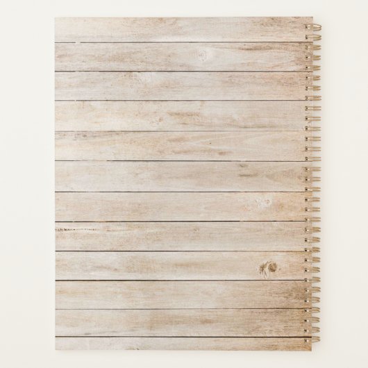 Rustic Wood Horse Equestrian Centre Planner (Achterkant)