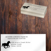 Rustic Wood Horse Equestrian Centre Rubberstempel