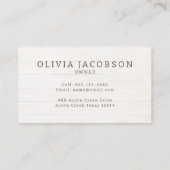 Rustic Wood Horse Equestrian Centre Visitekaartje (Achterkant)