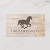 Rustic Wood Horse Equestrian Centre Visitekaartje (Voorkant)