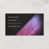 Rustic Wood Hot Pink Embellishing Vignette Visitekaartje (Achterkant)
