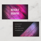 Rustic Wood Hot Pink Embellishing Vignette Visitekaartje (Voorkant / Achterkant)