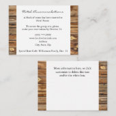 Rustic Wood Hotel Accommodatie-behuizingen Informatiekaartje (Voorkant / Achterkant)