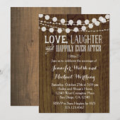 Rustic Wood Huwelijk Uitnodiging van het Huwelijks (Voorkant / Achterkant)