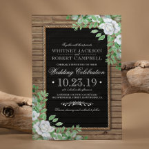 Rustic Wood Invites | Organic Greenery Wedding