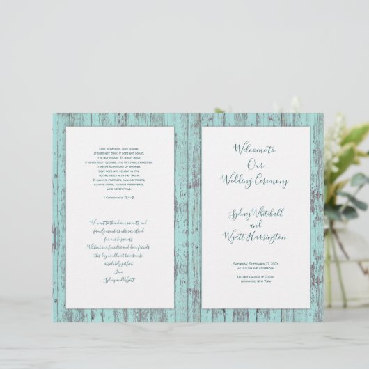 Rustic Wood katholieke weddenschappen (Staand voorkant)