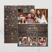 Rustic Wood | Kerst 4 Fotocollage (Voorkant / Achterkant)