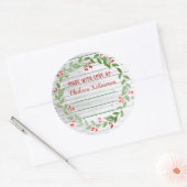 Rustic Wood kerstconserven | Homemade Jam Ronde Sticker (Envelop)