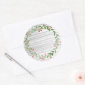 Rustic Wood kerstconserven | Jam en Jelly Ronde Sticker (Envelop)