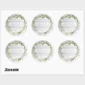 Rustic Wood kerstconserven | Jam en Jelly Ronde Sticker (Vel)