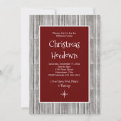 Rustic Wood Kerstfeest in Hoedown Uitnodiging (Voorkant)