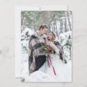 Rustic Wood kerstfoto String Lights Kaart (Achterkant)