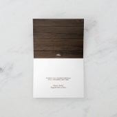 Rustic Wood Kerstmis Verse Holiday Foto Feestdagen Kaart (Binnen)