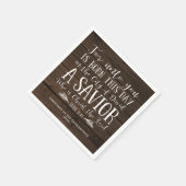 Rustic Wood Kerstmis Verse Typografie Servet (Hoek)