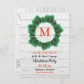 Rustic Wood kerstmis | Vrijdag Aankondigingskaart (Voorkant / Achterkant)