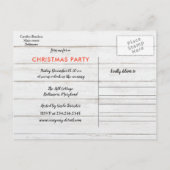 Rustic Wood kerstmis | Vrijdag Aankondigingskaart (Achterkant)