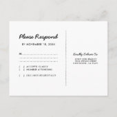 Rustic Wood Kerstmis Winter RSVP Uitnodiging Briefkaart (Achterkant)