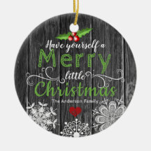 Rustic Wood | Kerstmistletoe en snowflakes