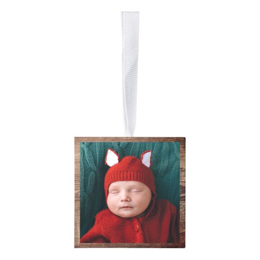 Rustic Wood Kijk baby's eerste kerstfoto Decoratie (Rechts)