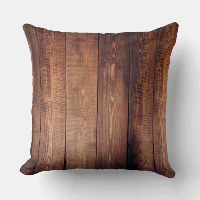 Rustic Wood-Kijk Pillow Kussen (Voorkant)