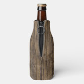 Rustic Wood L Planks #1 Navy Quatrefoil 3 M'gram Flesjeskoeler (Fles Achterkant)