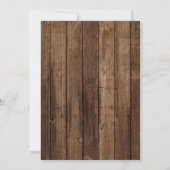 Rustic Wood Lace 3.5x7 Wedding Reception Kaart (Achterkant)