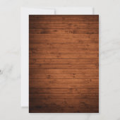 Rustic Wood Lace 4 Foto Weddenschap Kaart (Achterkant)