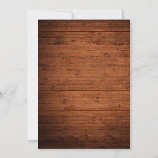 Rustic Wood Lace 4 Foto Weddenschap Kaart (Achterkant)