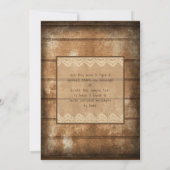 Rustic Wood Lace Afstuderen Foto Dank u Bedankkaart (Achterkant)