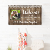 Rustic Wood Lace ANY Jubileum Foto Spandoek (Insitu)