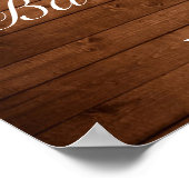 Rustic Wood & Lace Bar Bat Mitzvah Welkomstteken Poster (Hoek)