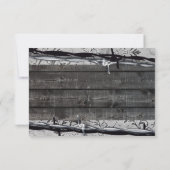 Rustic Wood  Lace Barbed Wire rsvp Kaartje (Achterkant)
