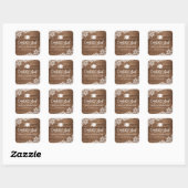 Rustic Wood Lace Congrats Afstudeerder Afstuderen  Vierkante Sticker (Vel)